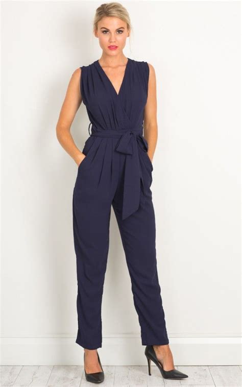 Workaholic Jumpsuit In Navy Showpo Fashion Online Shopping Navy