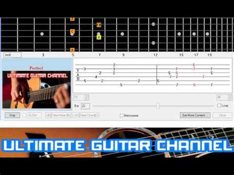 Guitar Solo Tab Perfect Fairground Attraction Youtube