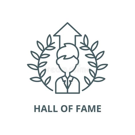 Hall Of Fame Line Icon Concept Hall Of Fame Flat Vector Symbol Sign