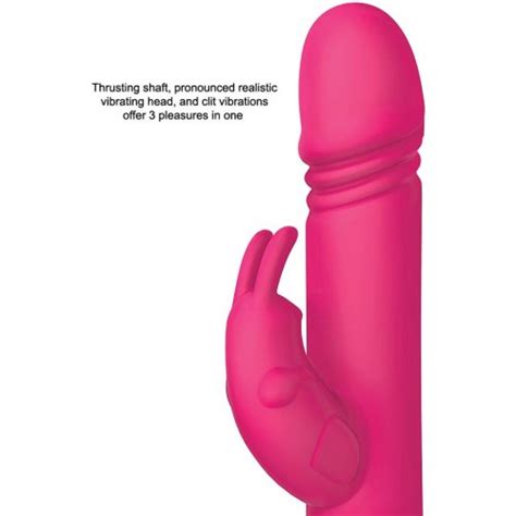 Rabbit Essentials Thrusting Rabbit Vibrator With Throbbing Shaft