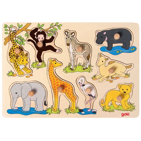 Educational And Dexterity Toys African Animals Puzzle Bartl Gmbh