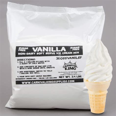 Buy Op King Non Dairy And Sugar Free Vanilla Soft Serve Ice Cream Mix 3 4 Lb Bag 4 Case