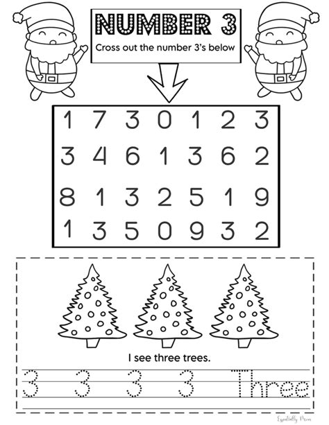 Christmas Math Worksheets For Preschoolers Pre K Number Worksheets