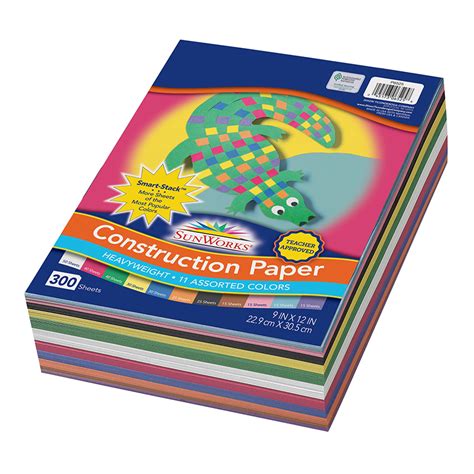 Construction Paper 300 Ct Assorted Colors Arts And Crafts The