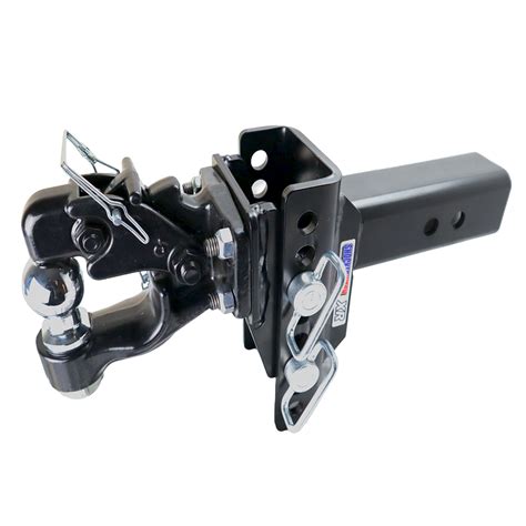 Shocker Xr Adjustable Pintle And Ball Mount Combo Hitch 6″ Drop To 6″ Rise