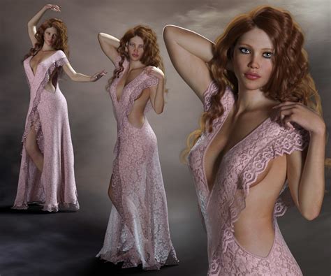 Angel Dforce Gown For G3 And G8 Females 3d Figure Assets Rhiannon