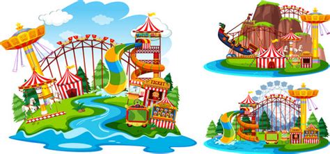 Fun Water Theme Park Royalty Free Vector Image