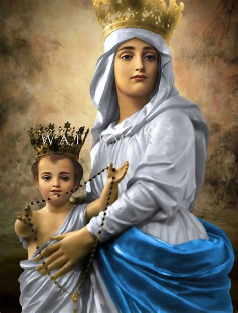 Blessed Virgin Mary Custom Digital Download Digital Oil Painting Of Our Lady Of Victory Etsy