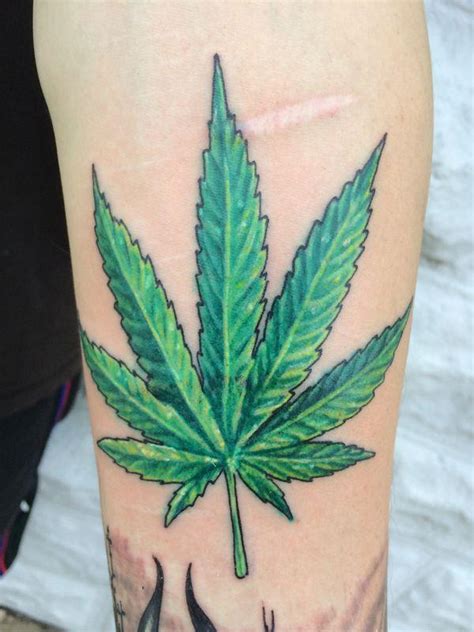 Cannabis Leaf Tattoo By Philip Craft Tattoonow