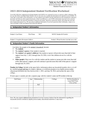 Fillable Online Verification Worksheet Untaxed Income