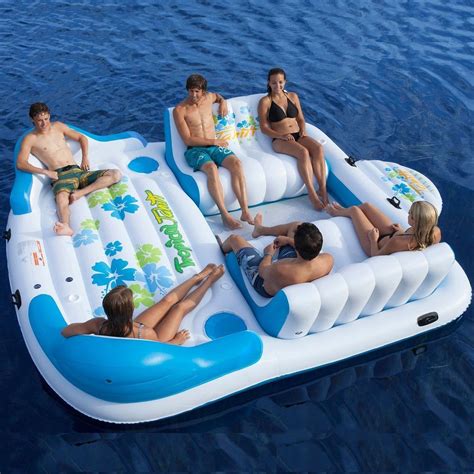 Inflatable Party Raft 6 Person Blow Up Float Pontoon Boat Tube Pool