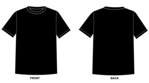 Free 6055 Black Shirt Front And Back Template Hd Yellowimages Mockups