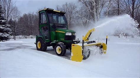 John Deere X748 54 Inch Snow Blower Quick Cleanup Youtube