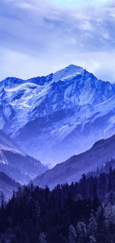 Aesthetic Blue Mountain Wallpaper 4k Snowy Blue Mountains 4k Hd
