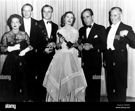 1951 Bette Davis George Sanders With Absentee Oscars Karl Malden