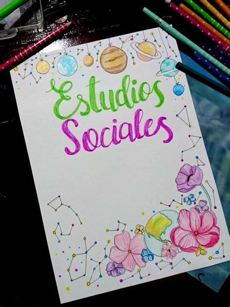 Cruzar Hueso Presupuesto Caratulas Para Cuadernos Estudios Sociales