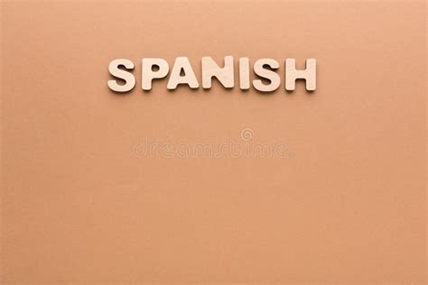 Word Spanish On Beige Background Stock Image Image Of English School