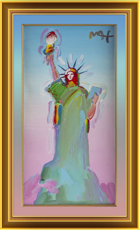 Peter Max Statue Of Liberty 2013 Acrylic On Canvas Size 125 X 255