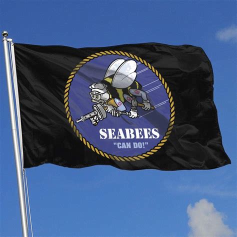 Zbgigb Us Navy Seabees 3x5 Foot Flags Outdoor Flags 100