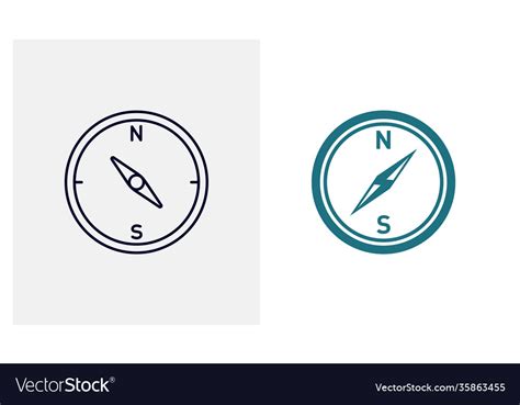 Compass Icon Template Travel Design Icon Concepts Vector Image