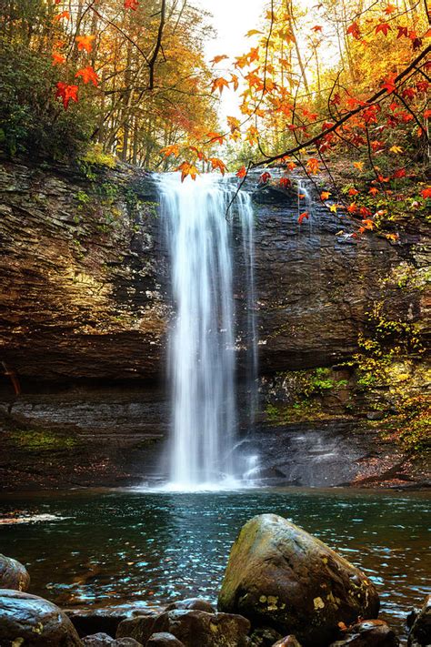 Waterfall In Autumn Cloudland Canyon Photograph By Debra And Dave