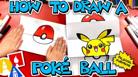Https://techalive.net/draw/how To Draw A Pokeball Folding Surprise
