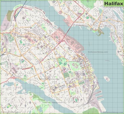 Large Detailed Map Of Halifax