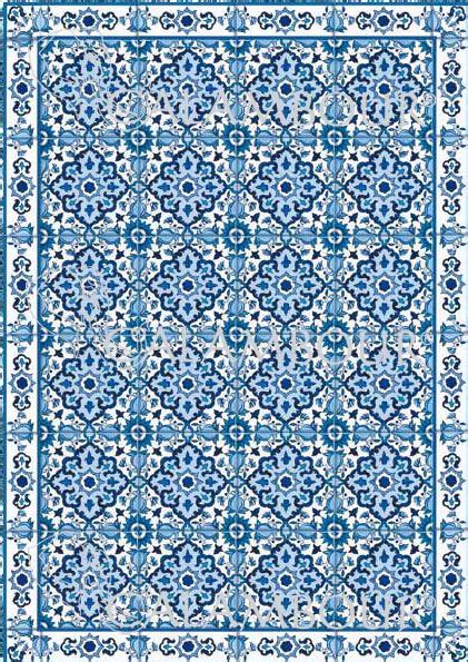Cal 294 Calambour Paper For Classic Decoupage Pattern Blue And