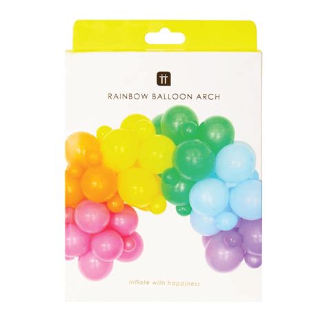 rainbow balloon arch kit 60ct the party darling