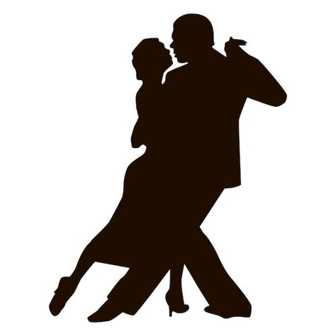 Premium Vector Silhouette Of Tango Dance Pair Couple Dancers Black