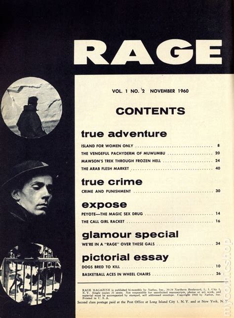 Rage 1960 1963 Natlus Aka Rage For Men Comic Books