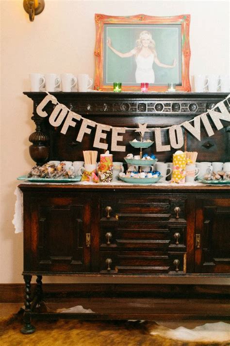 A Coffee Bar What A Perfect Idea For Coffee Lovers Wedding Shower