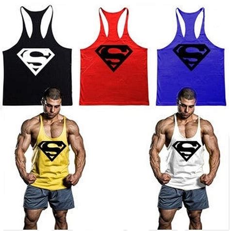 Zogaa Bodybuilding Stringer Tank Top Superman Gyms Sleeveless Shirt Men