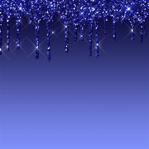 Dripping Glitter Deep Blue Signway