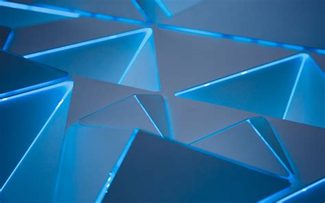 3d Blue Triangles Wallpapers Hd Wallpapers