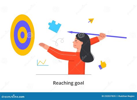 Reaching Goal Concept Stock Vector Illustration Of Business 232037835