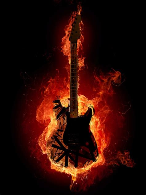 Electric Guitar On Fire Guitarras Personalizadas Guitarras De Rock