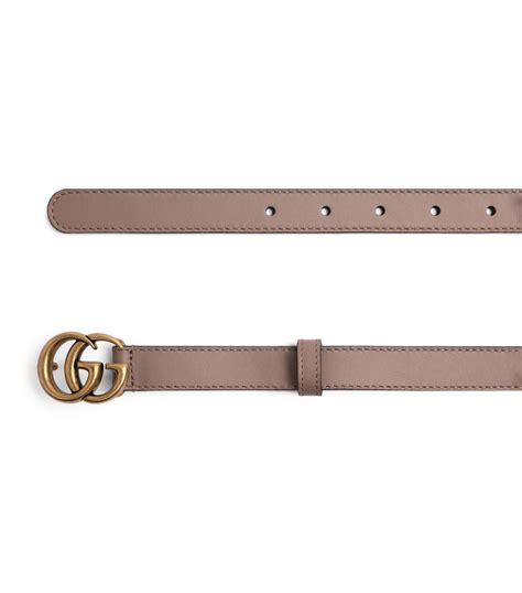Womens Gucci Pink Leather Mini Marmont Belt Size 65 Harrods