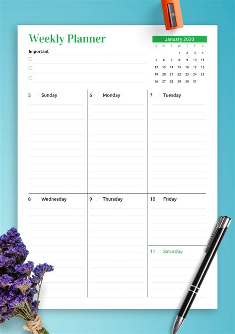 Week At A Glance Download | Calendar Printables Free Templates
