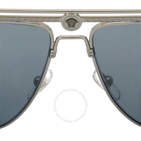 versace light grey mirror black pilot men s sunglasses ve2242 10016g 61 8056597640411
