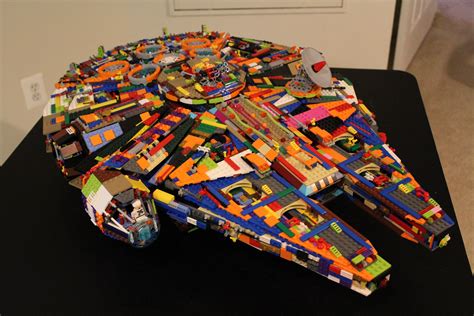 My Ucs Millennium Falcon Made From Multicolored Legos Millennium