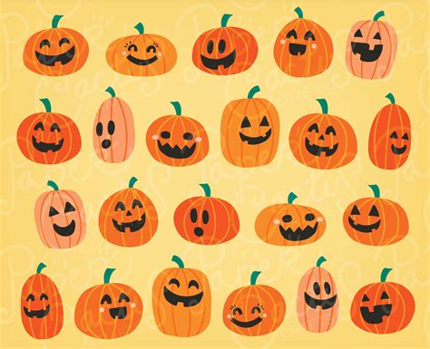 Classic Pumpkin Jack O Lantern Clipart Instant Download Etsy In 2021 Pumpkin Drawing Pumpkin