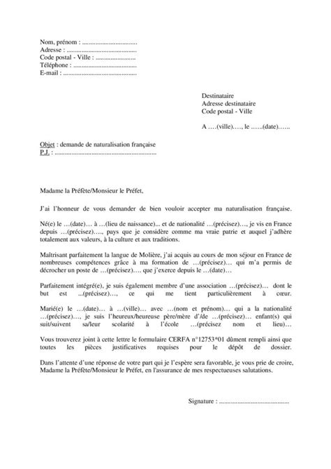 Exemple De Lettre De Recommandation Pour Naturalisation Hiruzex  Hot
