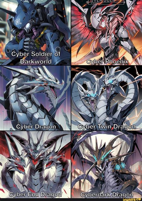Cyber Soldier Of Darkworld Cyber Phoenix Cyber Dragon Cyber Twin Dragon