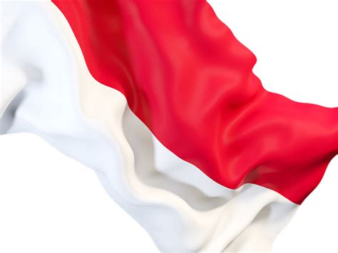 Waving Flag Closeup Illustration Of Flag Of Indonesia