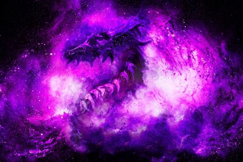 Dragon With Violet Flame