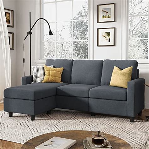 Honbay Convertible Sectional Sofa L Shaped Couch With Reversible Chaise Sectional Sofa Couch