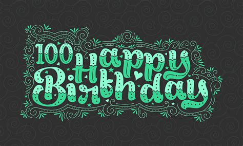 Vetores De 100º Feliz Aniversário 100 Anos Aniversário Belo Design De
