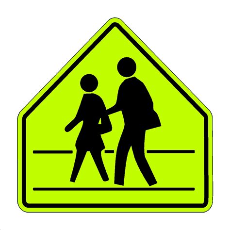 School Crossing Symbol With Crosswalk Print Plus Designz