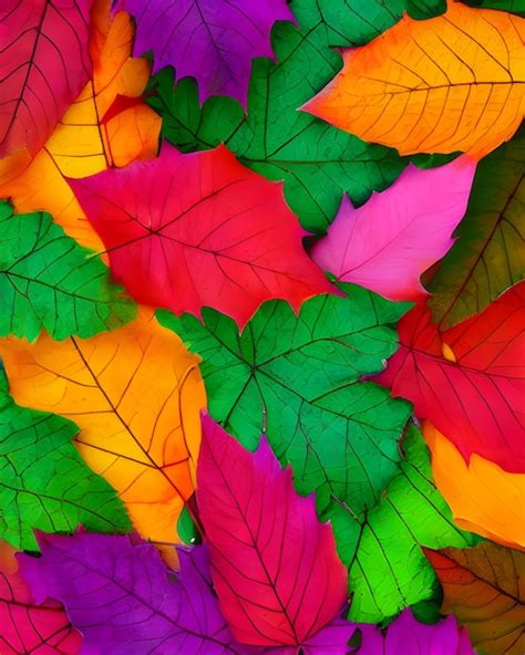 Premium Photo Colorful Leaves Photography